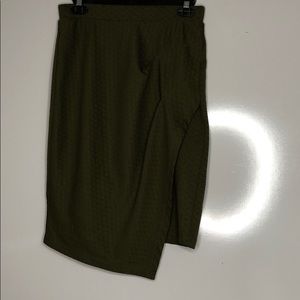 Cato XS olive green skirt